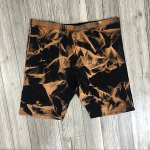 NEW Black Bleached biker shorts S-3X